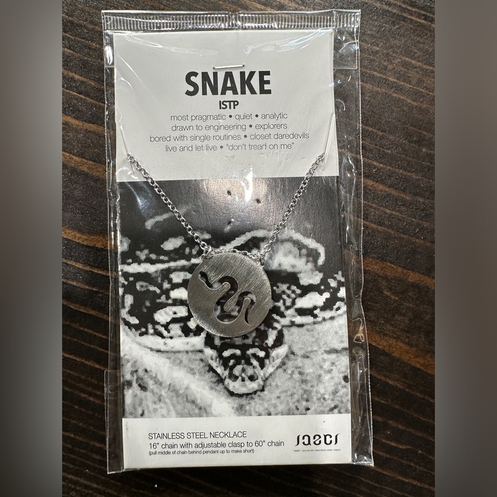 Jaeci snake spirit animal necklace NWT